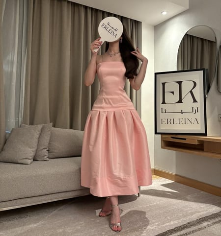 فستان ميمو وردي