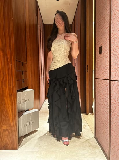 فستان مجوده ترتر اسود