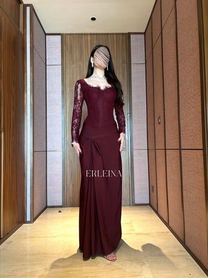 تصميم فريد وانيق ضمن اجمل فساتين سهرة فخم متوفر في متجر ارلينا الان