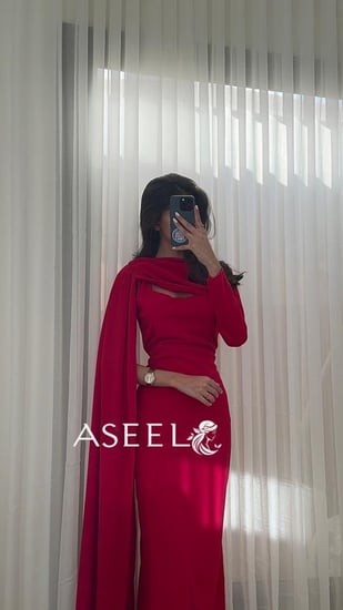 فستان ناعم احمر