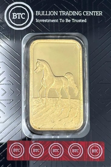 سبيكة ذهب  1 اونصة ( 31.1 جرام ) عيار 24 بي تي سي ( BTC )