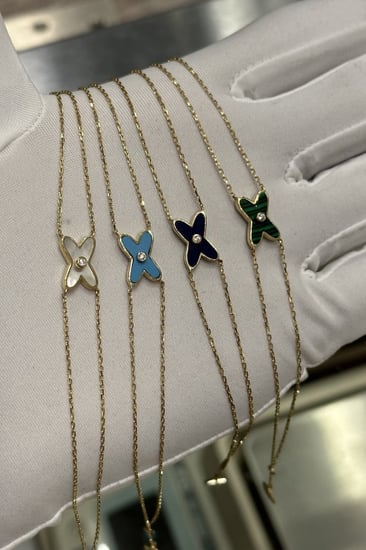 اساور ذهب ايطالي موديل اكس متعددة الالوان اسوارة ذهب انيقة