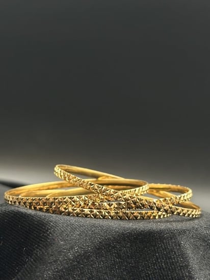 بناجر ذهب صافي عيار 21 صب - موديل حبات السكر