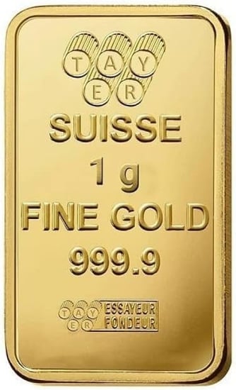 سبيكة ذهب 1 جرام Suisse