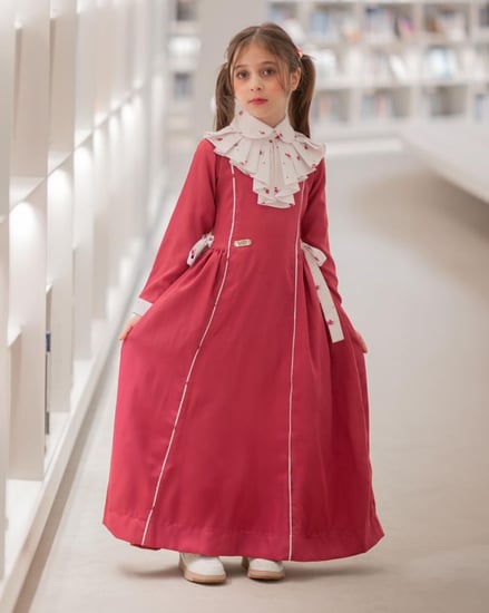 مريول وردي  _ مريول مدرسي للابتدائي وردي