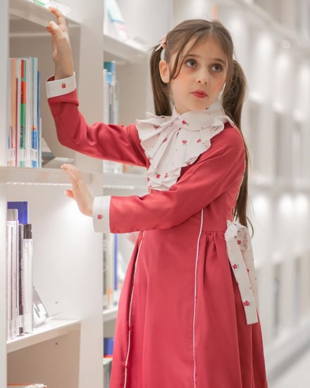 مريول وردي  _ مريول مدرسي للابتدائي وردي