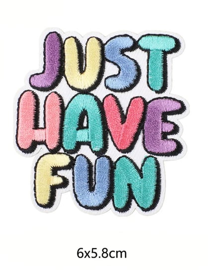 ملصق ملابس just have fun