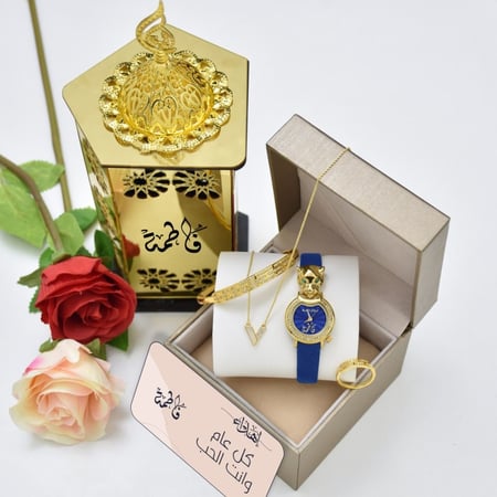اطقم ساعة نسائي بشكل فخم مع مبخرة واكسسوارت