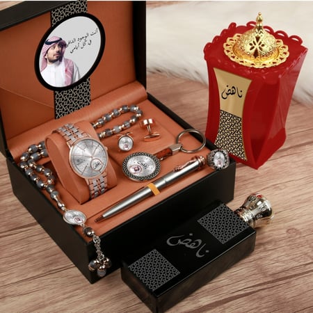 أطقم رجالية راقية ساعة مع اكسسوارات تصميم حسب الطلب الموديل HM-549