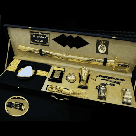 بوكس هدية ملكية فخمة سيف مع إمكانية اضافة اسم وعبارة وصورة حسب الطلب موديل MN-373