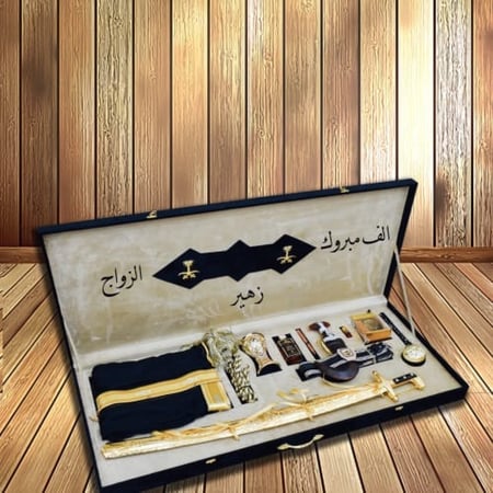 بوكسات رجالي ملكي الزواج والتخرج سيف ومشلح تصميم حسب الطلب