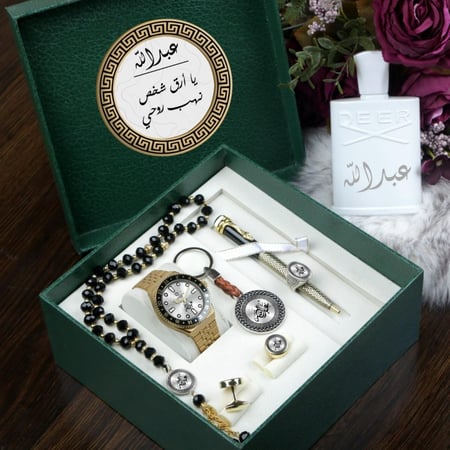 أطقم ساعات رجالية بتصميم حديث مع مجموعة إكسسوارات بتصميم خاص حسب الطلب موديل MN-662