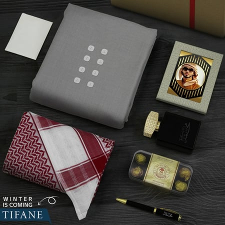 بوكسات هدايا رجالية شتوية راقية مع مجموعة إكسسوارات مميزة بتصميم الإسم والصورة حسب الطلب موديل MN-788