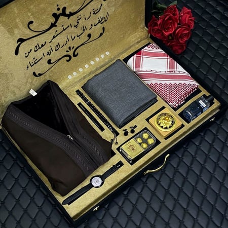 بوكسات هدايا رجالية شتوية راقية ومتكاملة مع كتابة عبارة إهداء حسب الطلب موديل MN-758