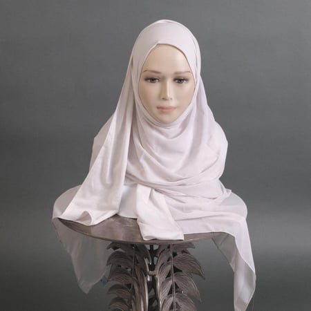 طرحة جوري شيفون مبطنة