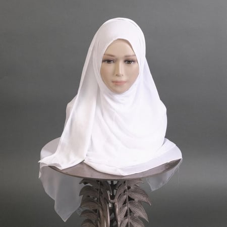 طرحة جوري شيفون مبطنة