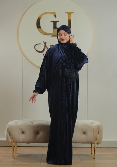 شرشف صلاة غنى حجاب مخمل منقط