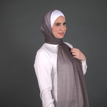 طرحة كشمير كويتي بستراس