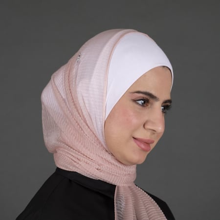 طرحة كشمير كويتي بستراس