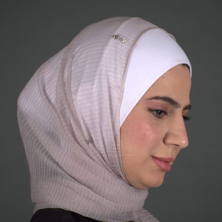 طرحة كشمير كويتي بستراس