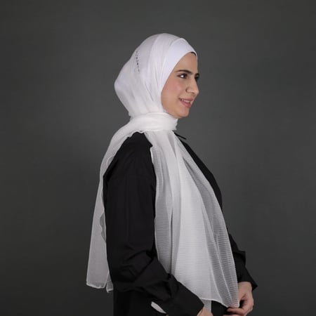 طرحة كشمير كويتي بستراس