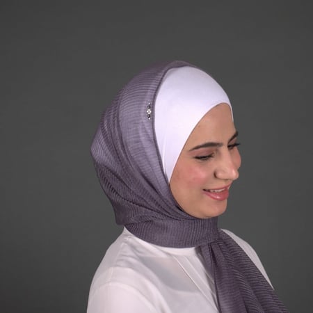 طرحة كشمير كويتي بستراس