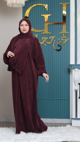 شرشف صلاة غنى حجاب مصوف شتوي