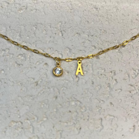 خلخال حرف  ذهبي (0064(