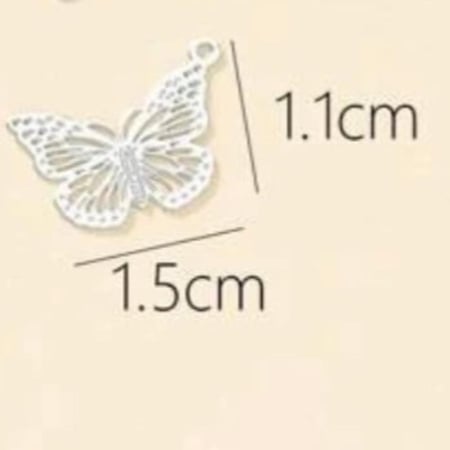 شارم فراشة فضي (0026)