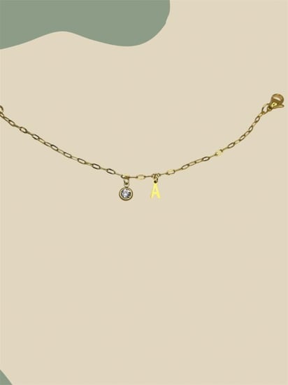 خلخال حرف  ذهبي (0064(