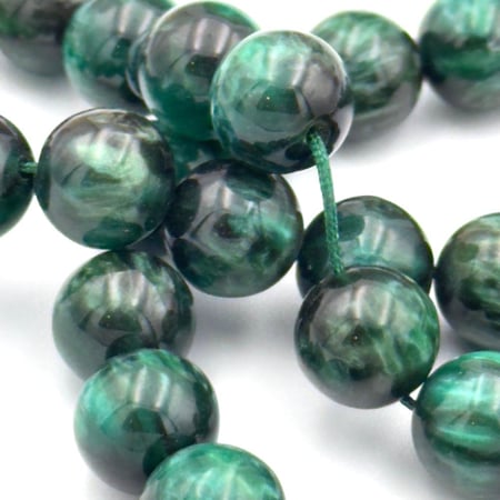 اخضر  غامق مموج - طربزونة فضة