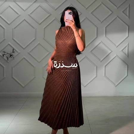 فستان ناعم بلاسيه لامع