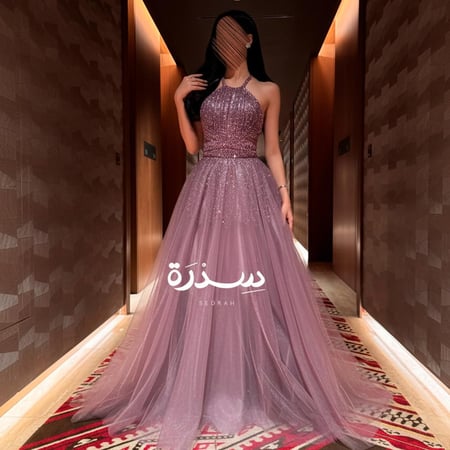 فستان سهرة تل موف فصوص متناثرة