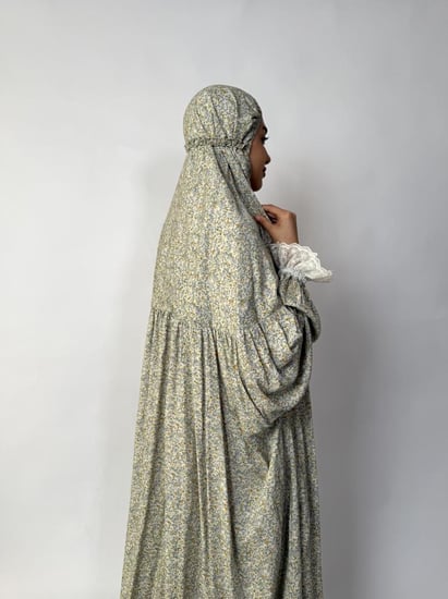 جلال صلاة 1 قطعة كم دانتيل | Prayer Dress 1 Part Lace Sleeve