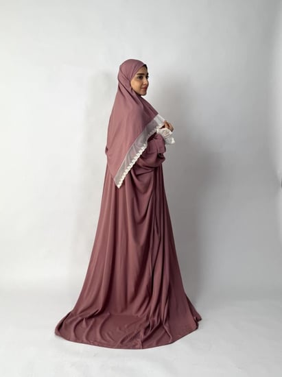 جلال صلاة 2 قطعة كم دانتيل | Prayer Dress 2 Part Lace Sleeve