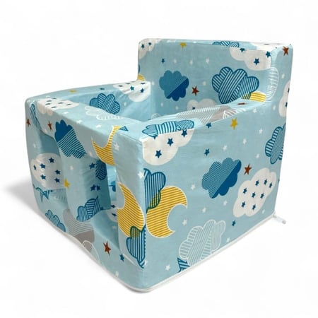 كرسي اسفنج تعلم الجلوس غيوم - سماوي