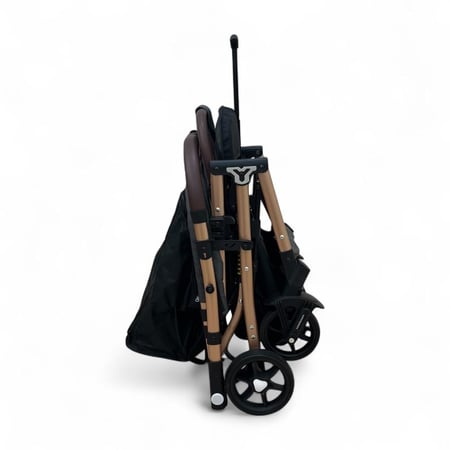 عربية الطيارة ذات الاتجاهين باطراف ذهبية - رمادي غامق