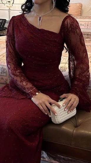 فستان برغندي
