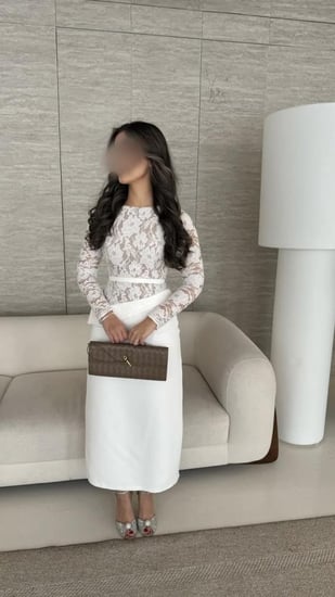 فستان فرنسي دانتيل