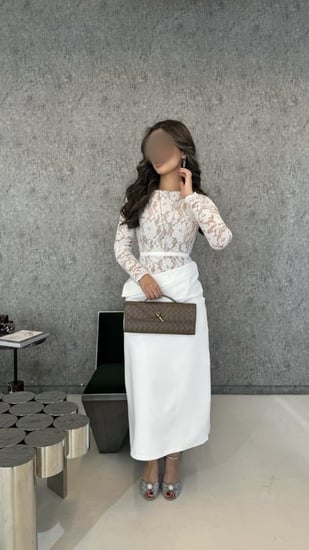 فستان فرنسي دانتيل