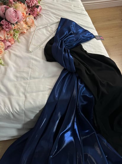 فستان سهره كريب استرتش قطه سمكه ذيل ميكادو لمعه