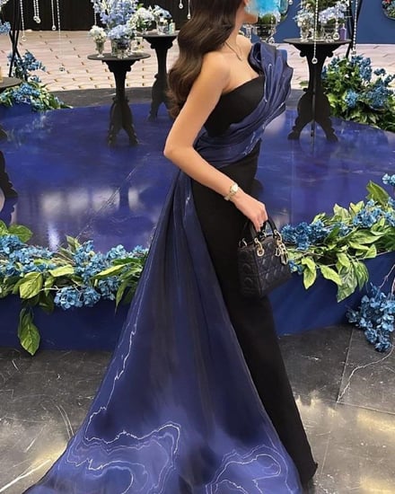 فستان سهره كريب استرتش قطه سمكه ذيل ميكادو لمعه