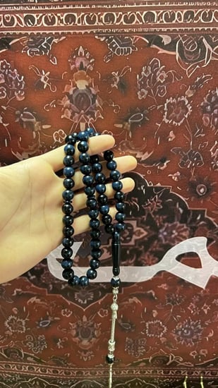 سبحة بكلايت ازرق مموج غامق