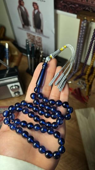 سبحة بكلايت بكركوشه(ازرق حرباء)