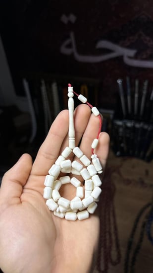 سبحة عظم جمل طبيعي
