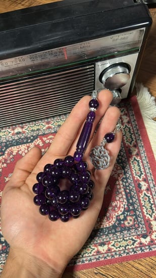 سبحة بكلايت  لون خزامي