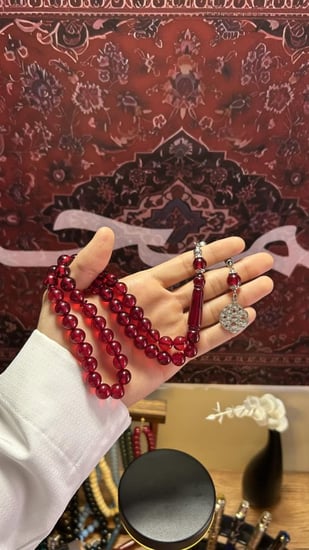 سبحة بكلايت معدن حمراء