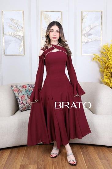 فستان برغندي