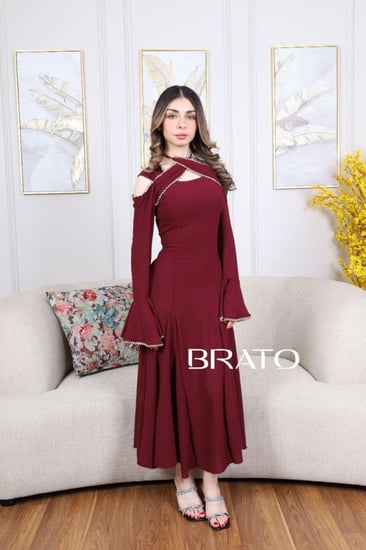 فستان برغندي