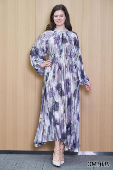 جلابية برنت مموج طويل